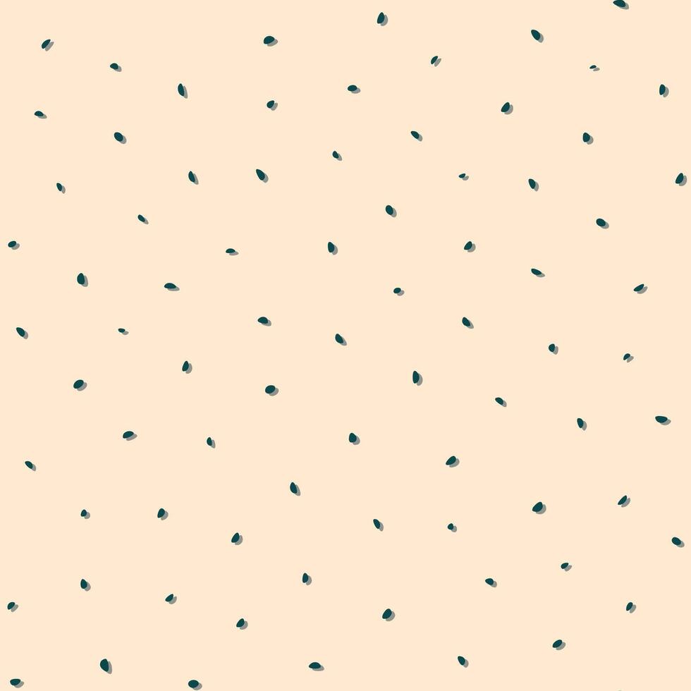 seamless, irregular polka dots pattern of poppy seeds on beige background vector