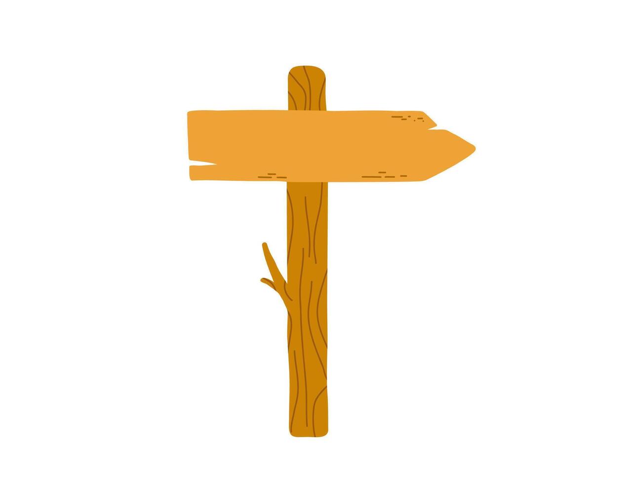 de madera firmar junta, la carretera puntero icono, dibujos animados ilustración aislado en blanco vector