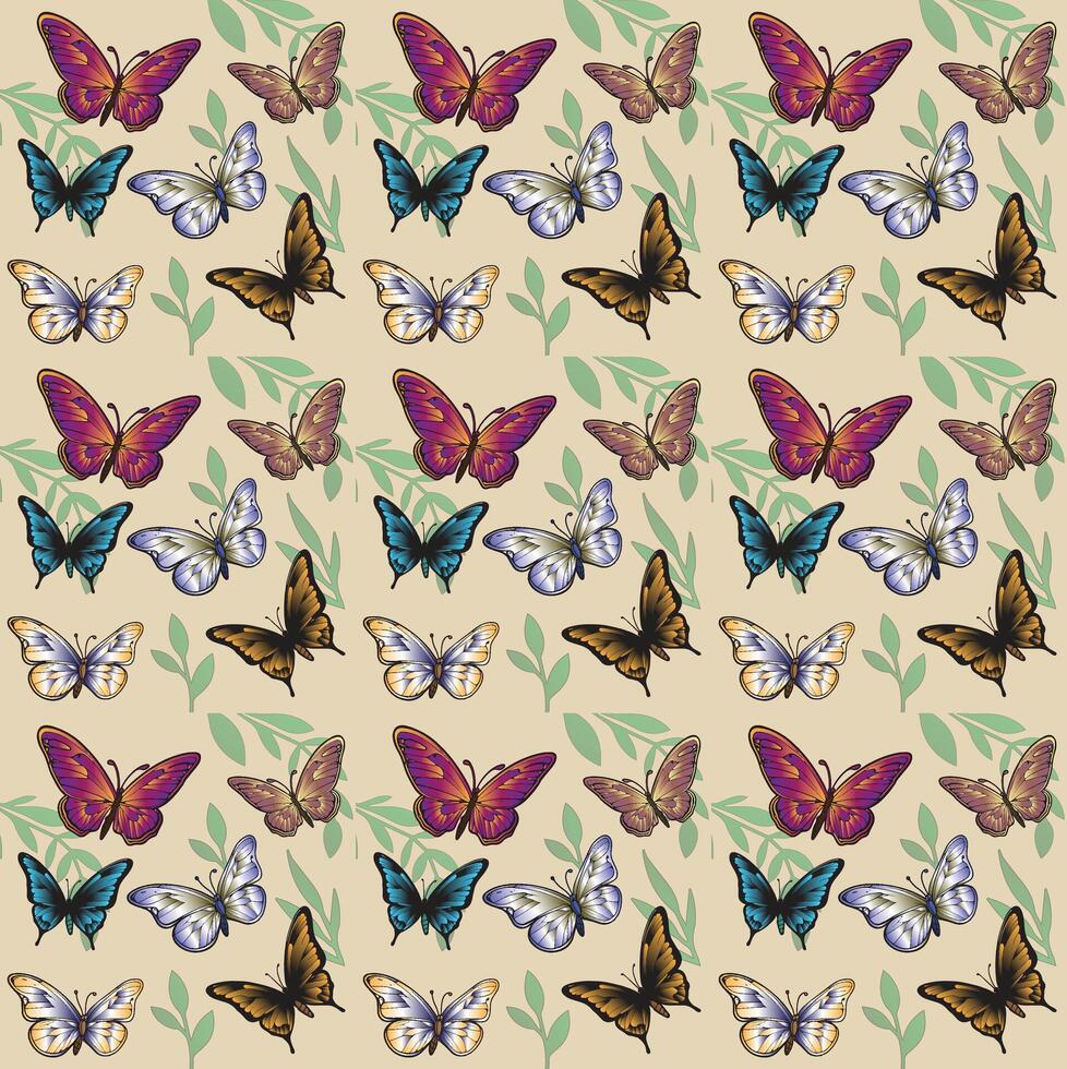 butterfly print , gift paper wrap, digital print, textile print vector