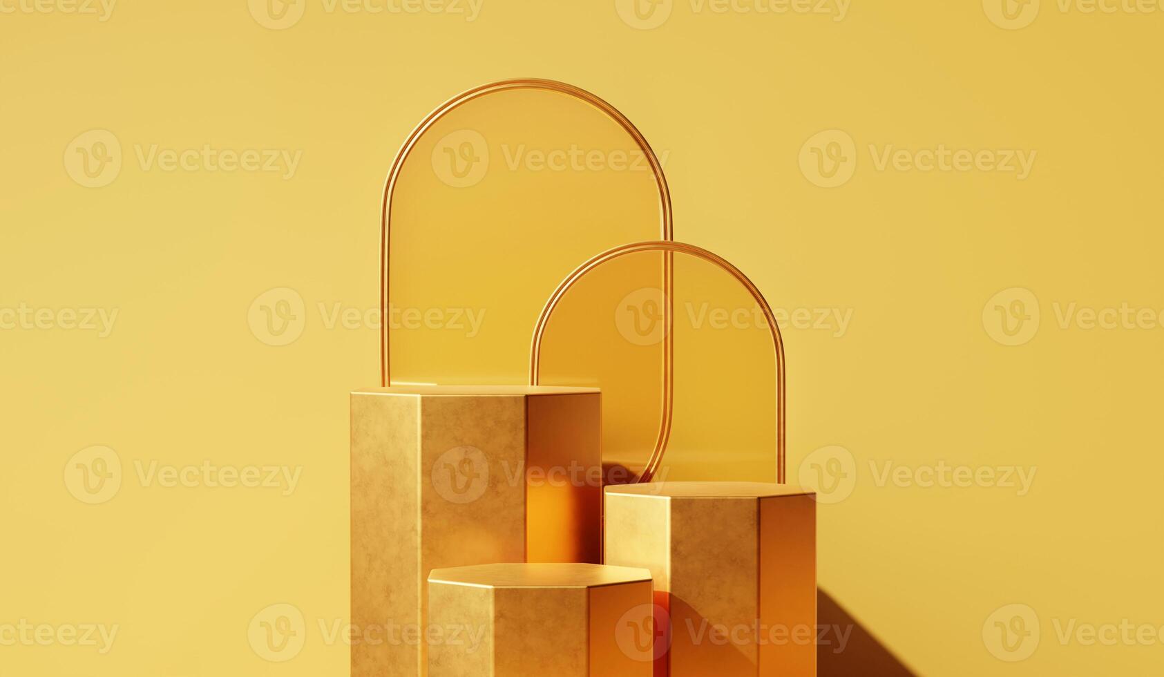 Abstract Exotic Minimal Podium Platform For Product Display Presentation Advertising 3D Rendering photo