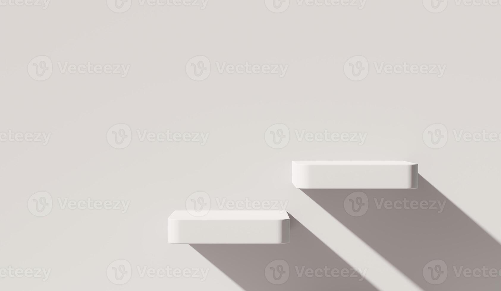 Abstract white platform podium showcase for product display 3d rendering photo
