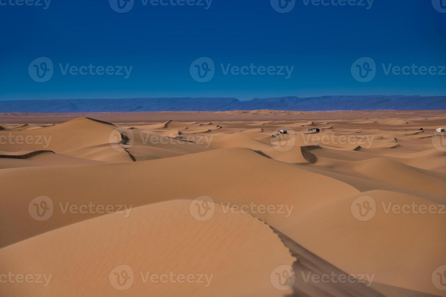A sand dune of sahara desert at Mhamid el Ghizlane in Morocco photo