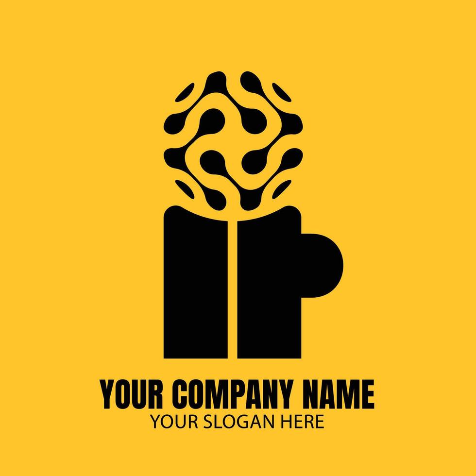 yellow i logo template, it logo concept, it logo, vector