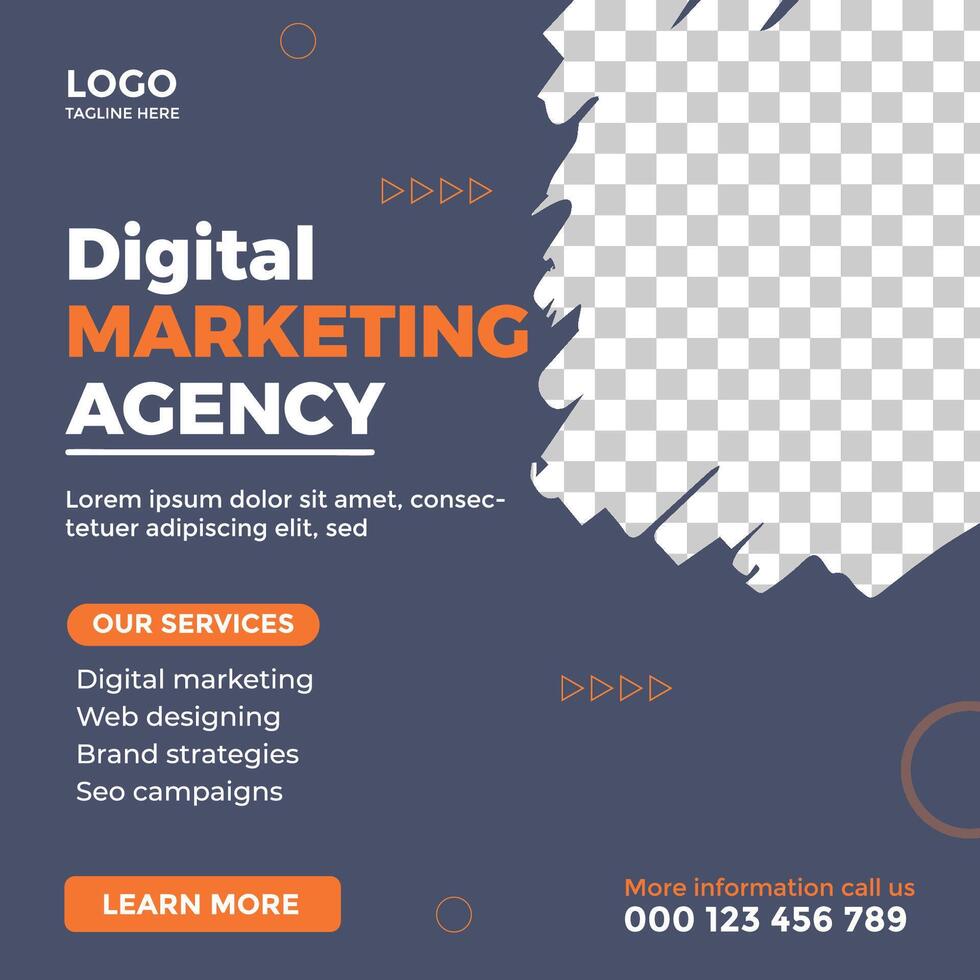 plantilla de redes sociales agencia de negocios para marketing digital y promoción de venta comercial vector