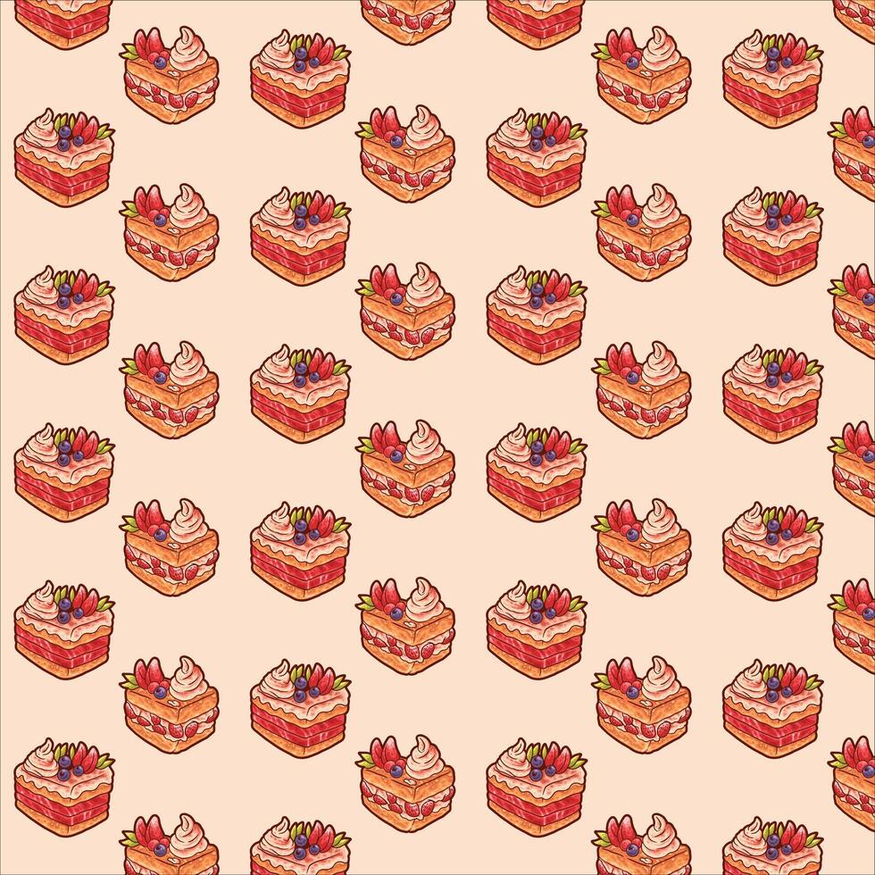 sweet cake pattern design vector