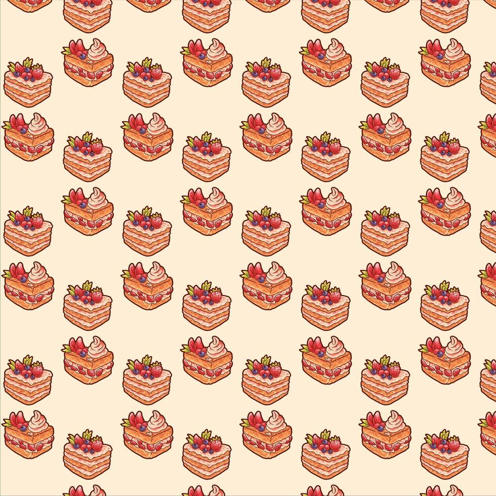 sweet cake pattern design vector