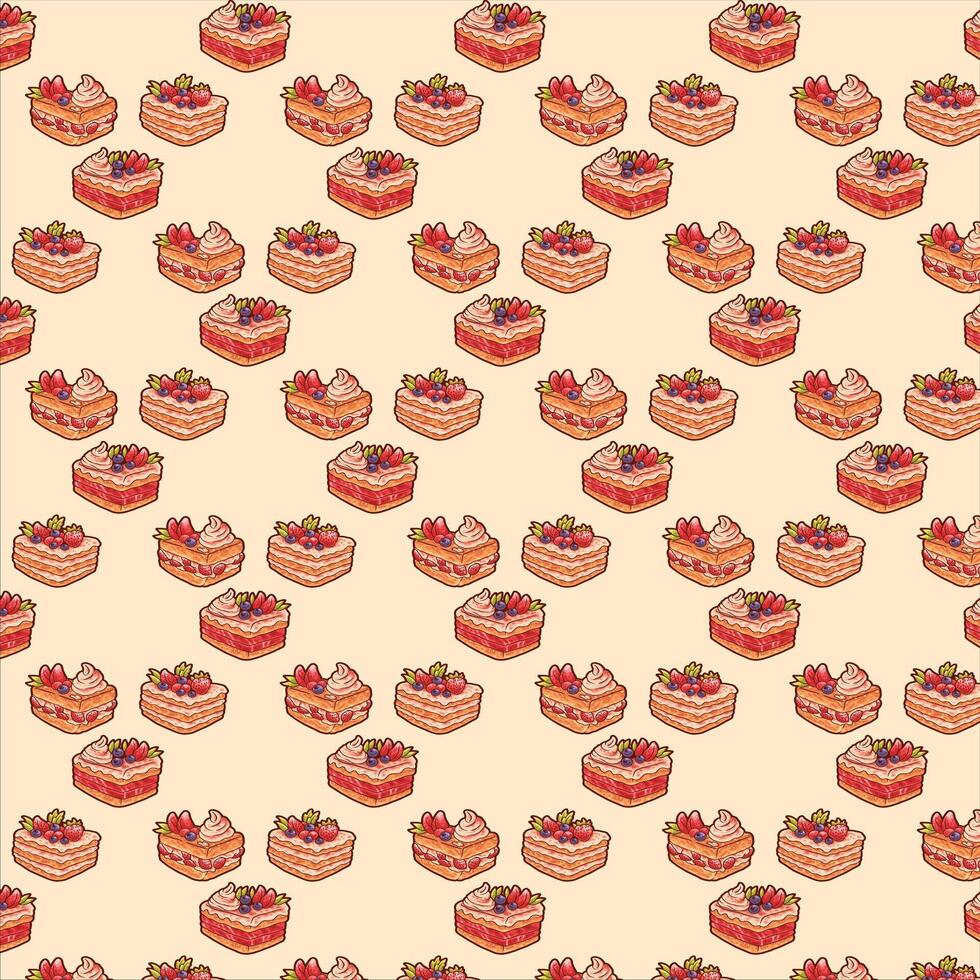 sweet cake pattern design vector