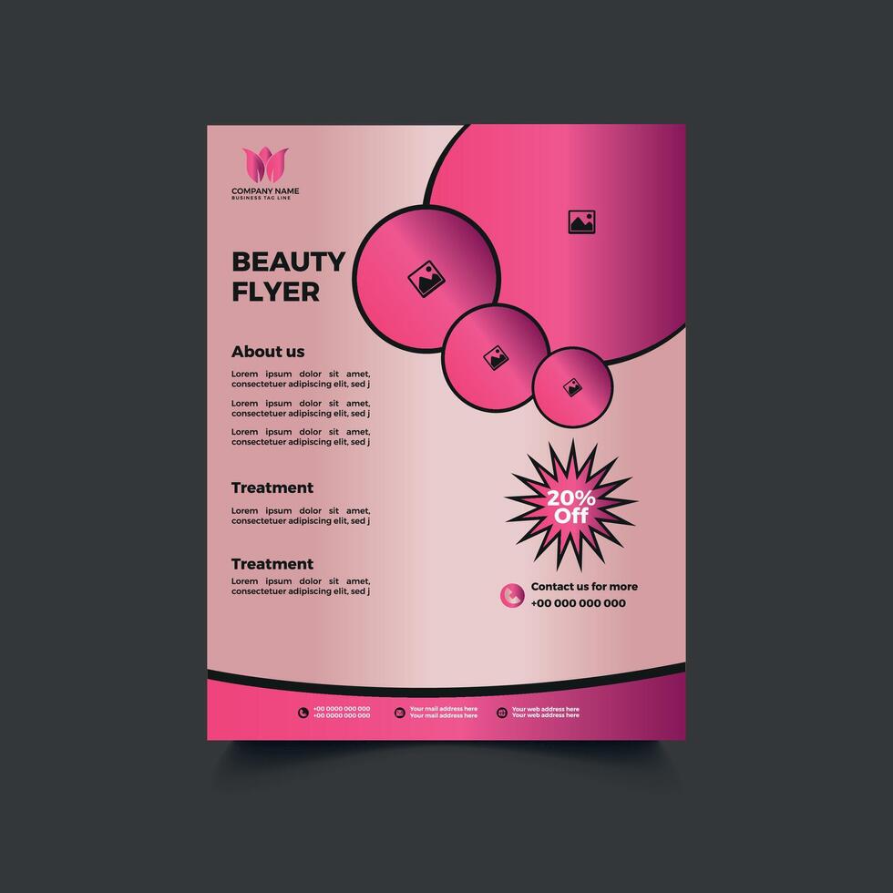 Beauty flyer template vector