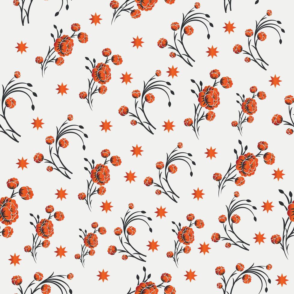 Seamless floral pattern design vector