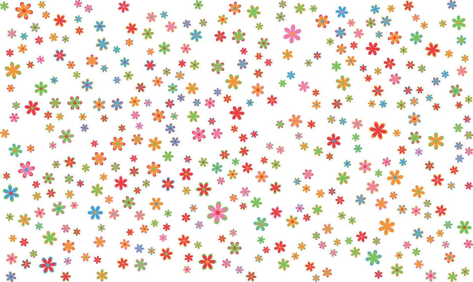 Colorful pattern with dots and stars floral shapes vector