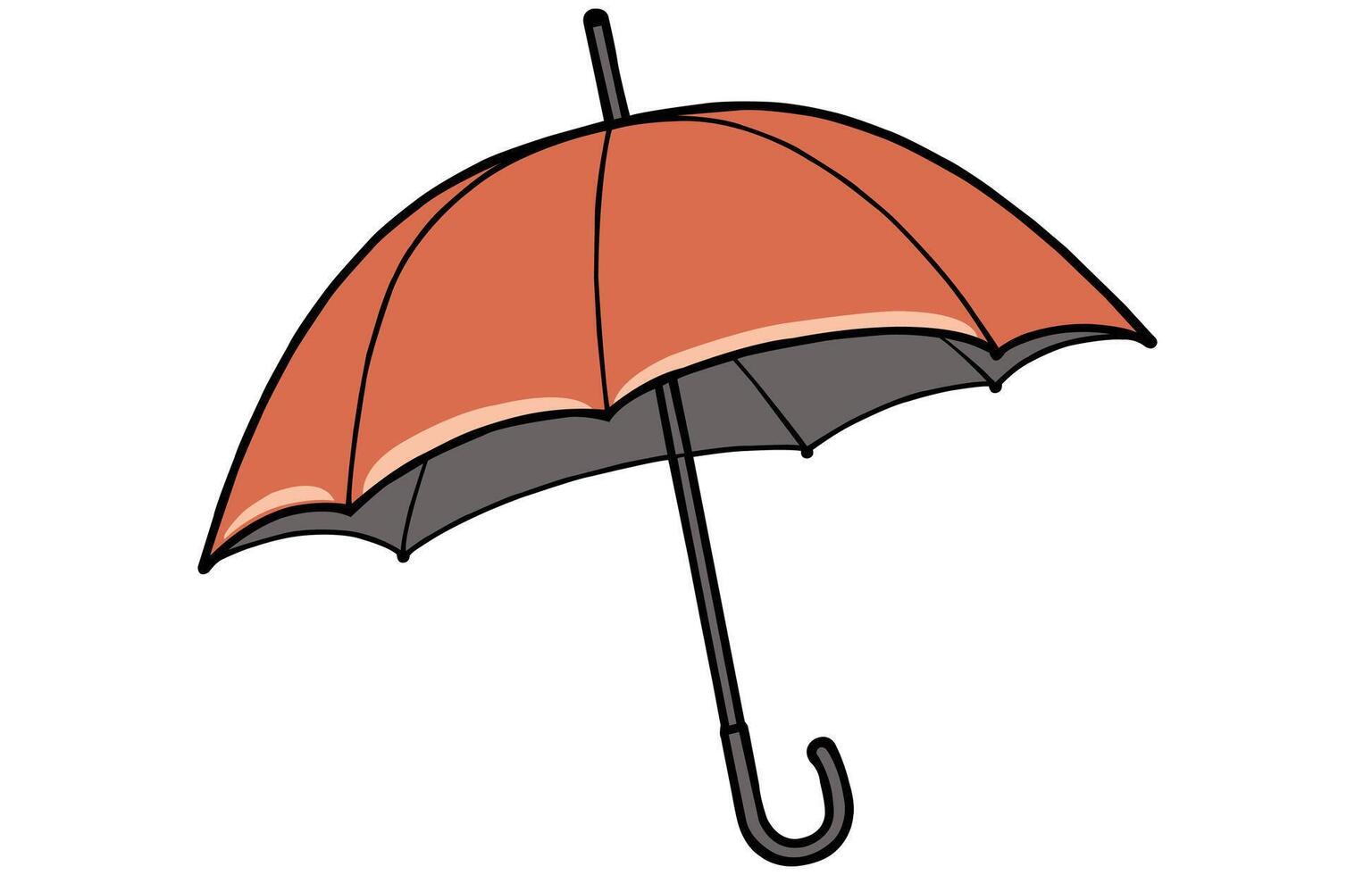 Umbrella Flat Illustration, Cartoon umbrella icon, Colorful Open Umbrella . vector