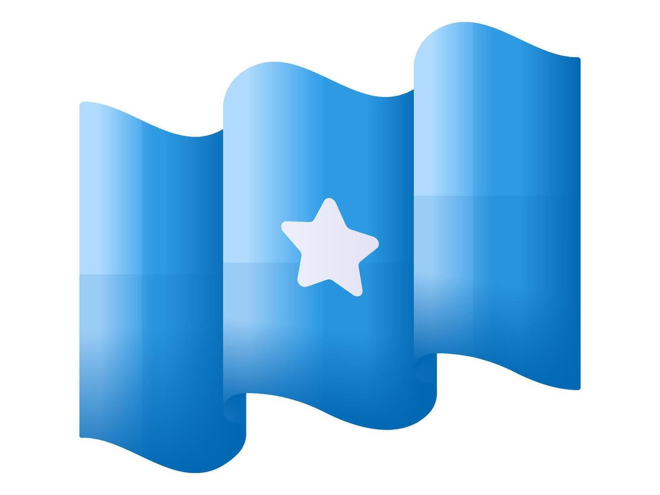 universal 3d waving flag in the wind national symbol for country and region in the worldwide vector