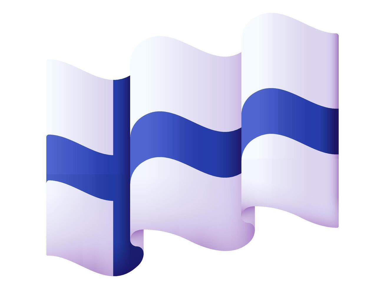 universal 3d waving flag in the wind national symbol for country and region in the worldwide vector