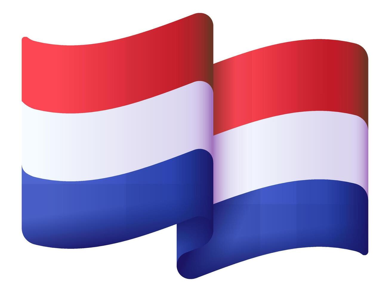 universal 3d waving flag in the wind national symbol for country and region in the worldwide vector