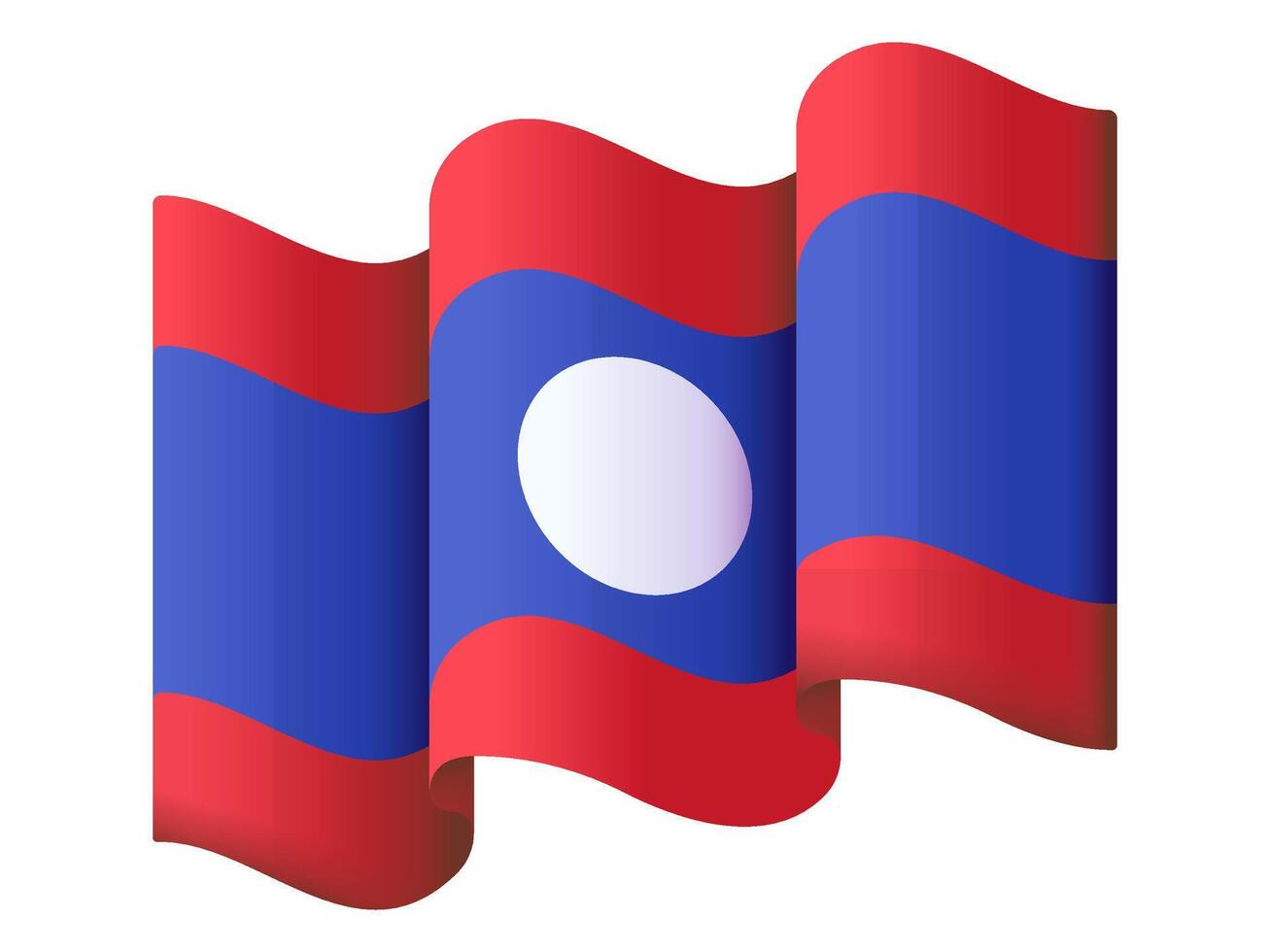 universal 3d waving flag in the wind national symbol for country and region in the worldwide vector