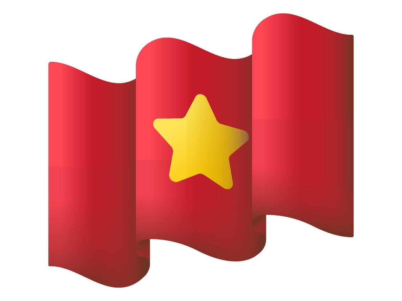 universal 3d waving flag in the wind national symbol for country and region in the worldwide vector