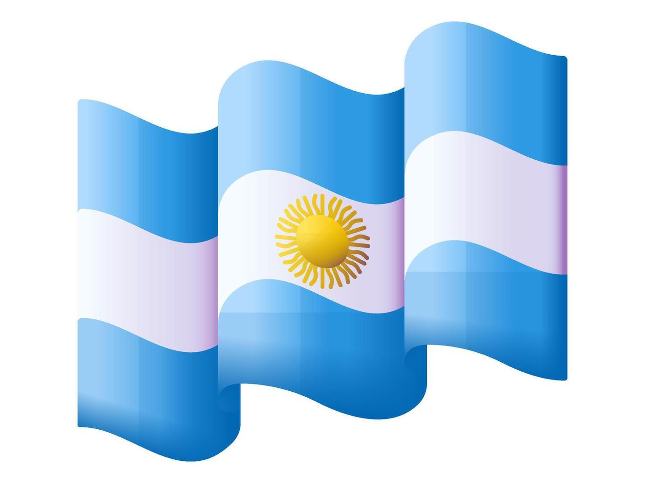 universal 3d waving flag in the wind national symbol for country and region in the worldwide vector