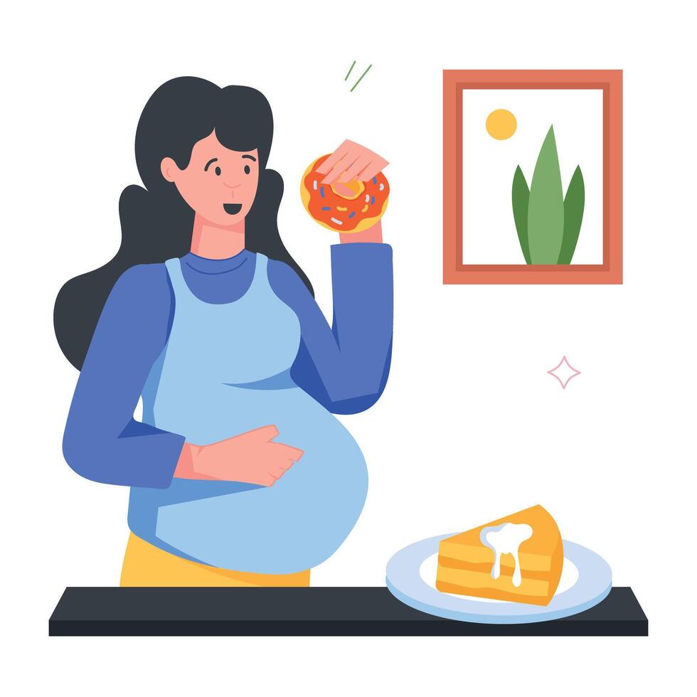 Latest Set of Maternity Flat Icons vector