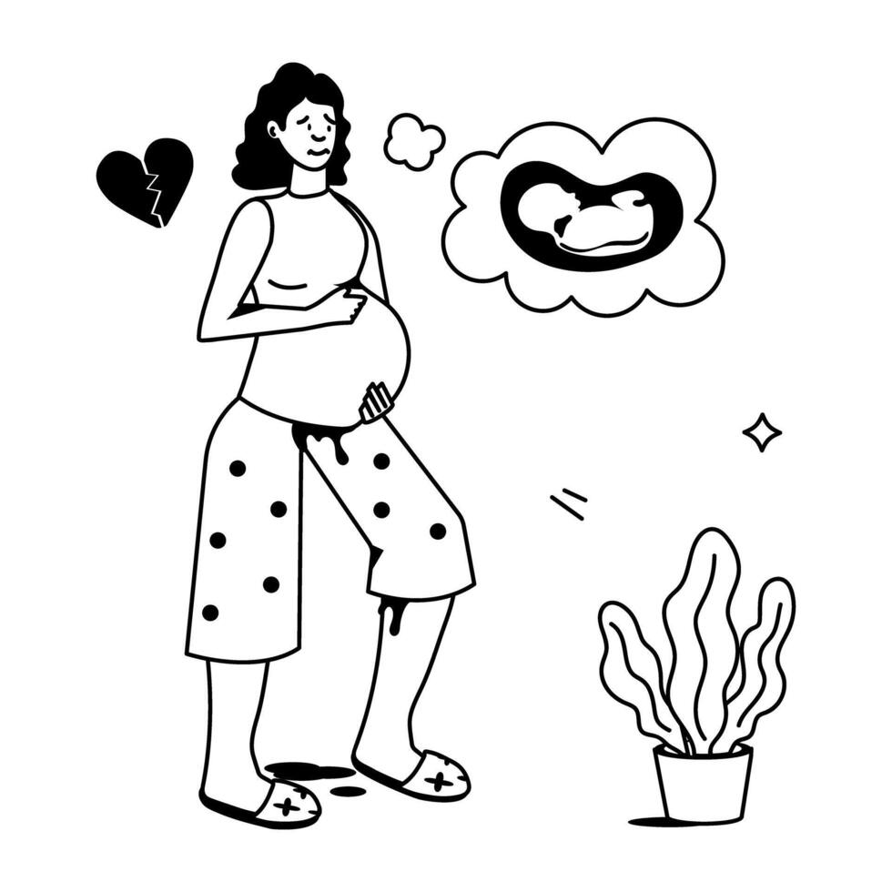 Prenatal Routine Flat Icons vector
