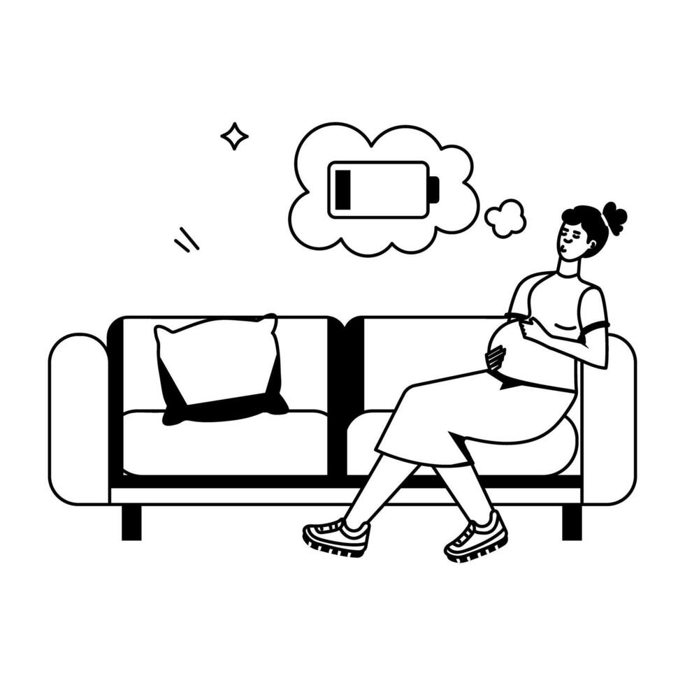 Prenatal Routine Flat Icons vector