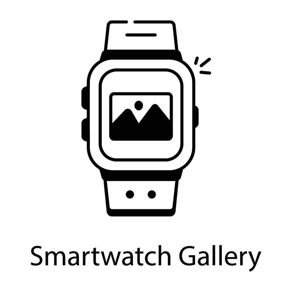 Linear Icons Depicting Watch Features vector