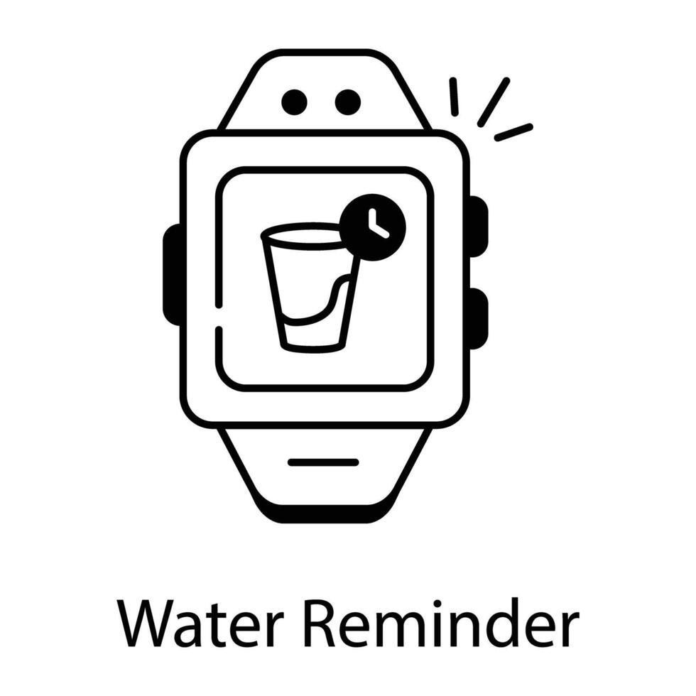 Linear Icons Depicting Watch Features vector