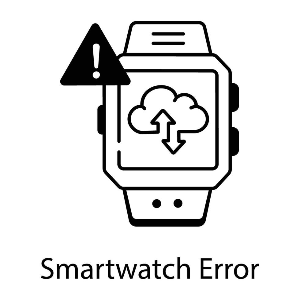 Digital Watches Linear Icons vector