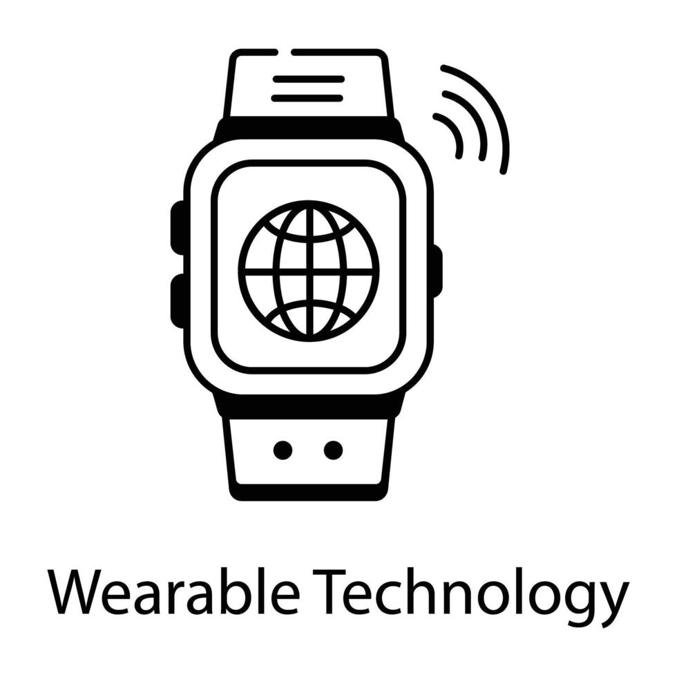 Linear Icons Depicting Watch Features vector