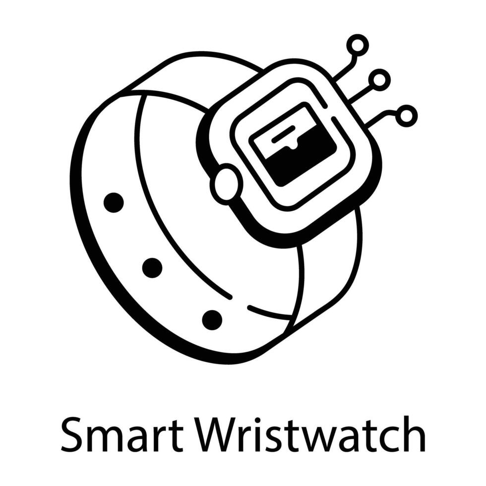 Depicting Smartwatch Functions vector