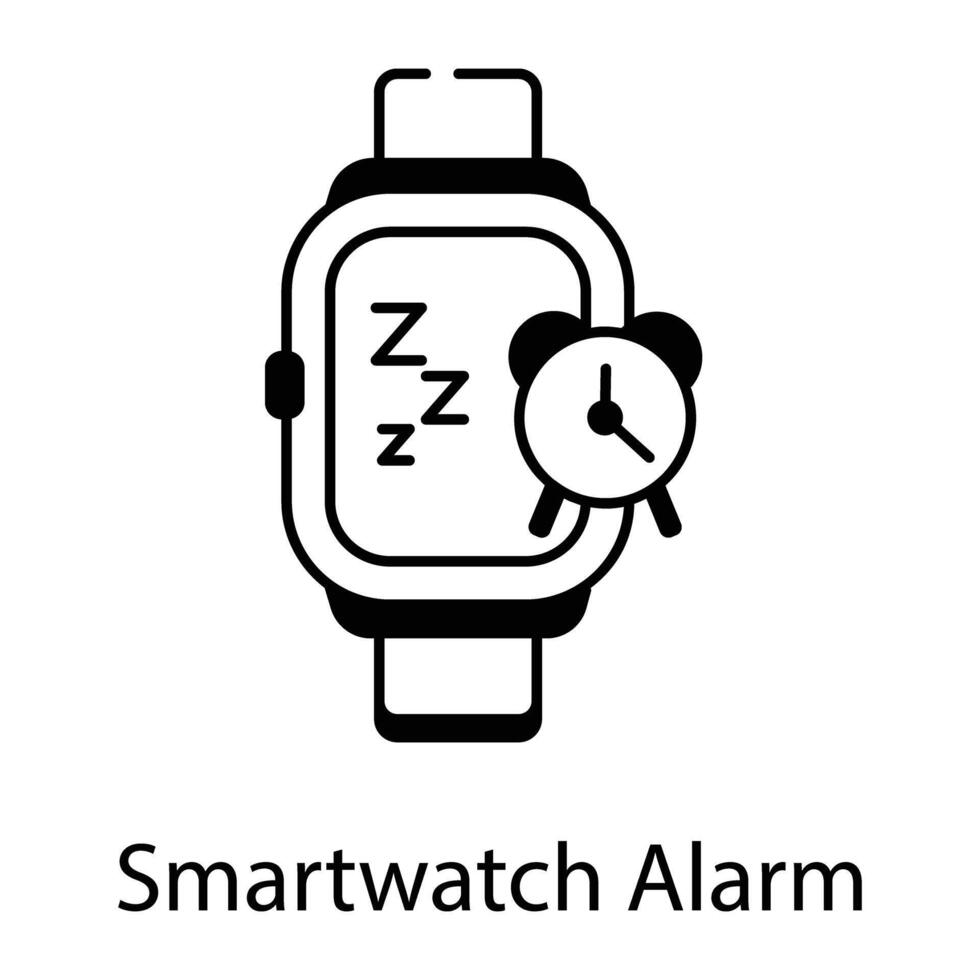 Linear Icons Depicting Watch Features vector