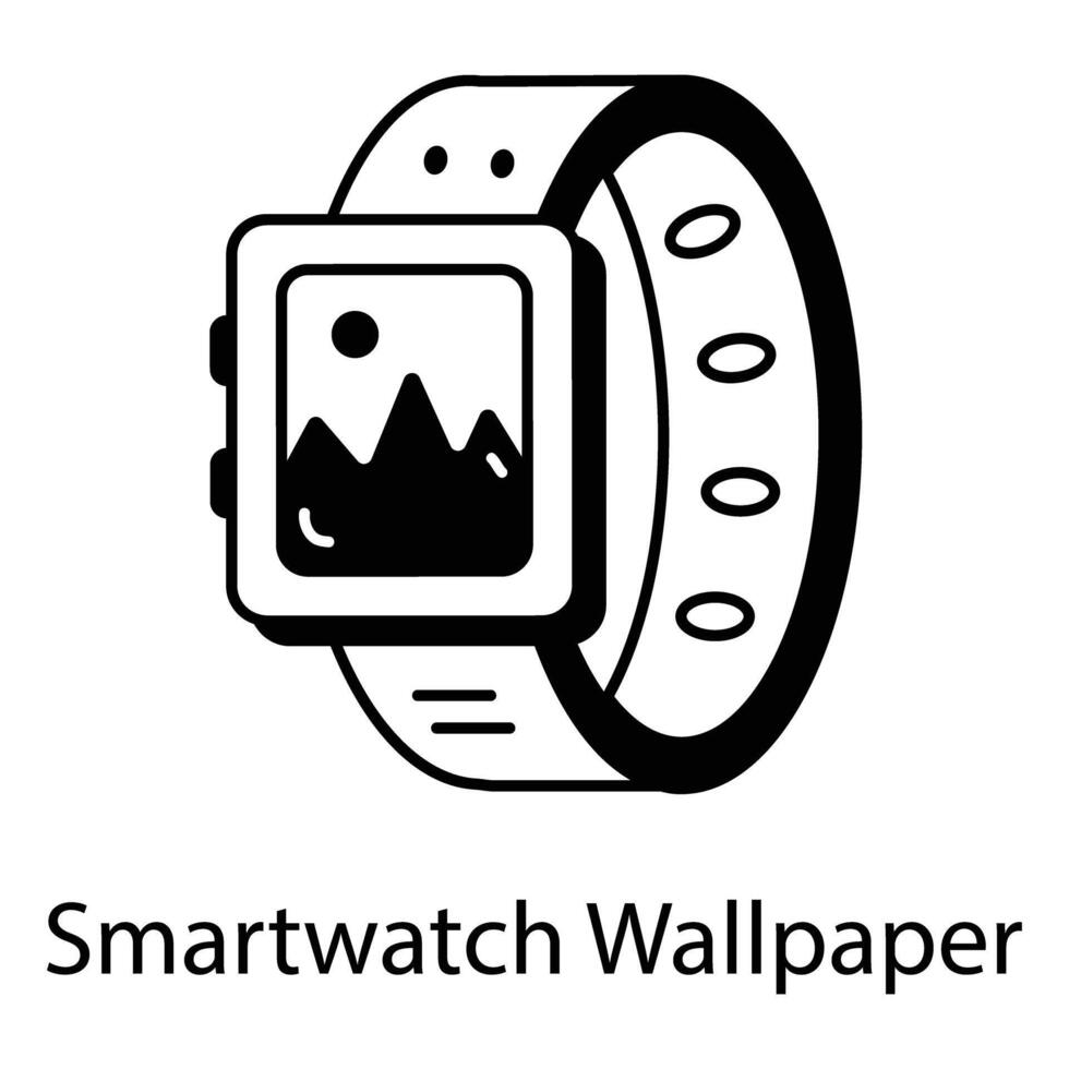 Linear Icons Depicting Watch Features vector