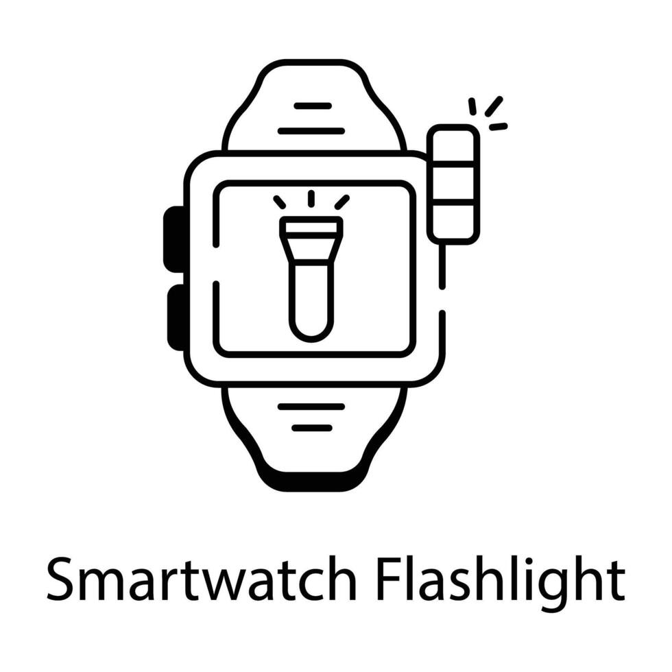 Digital Watches Linear Icons vector