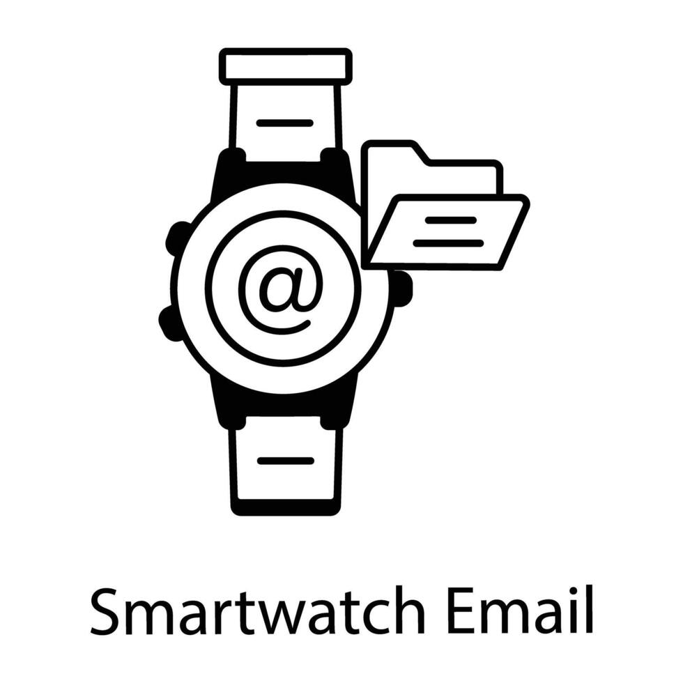 Digital Watches Linear Icons vector