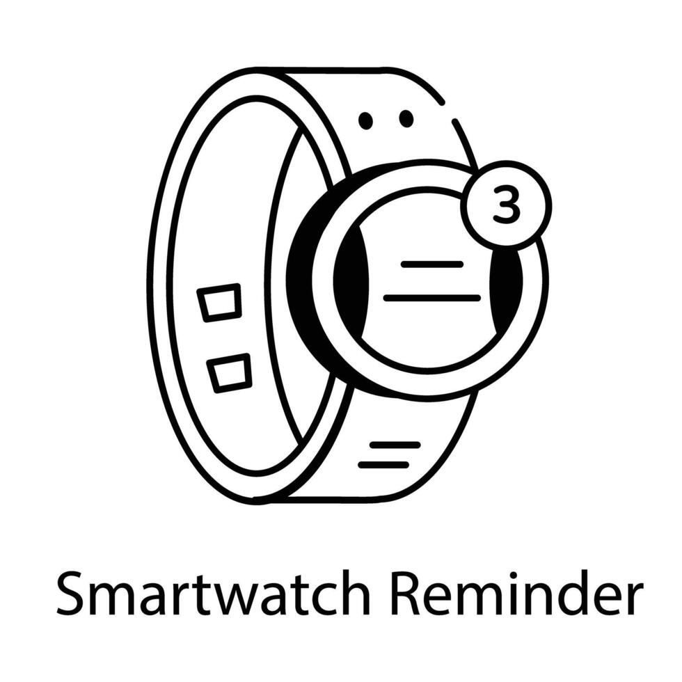 Linear Icons Depicting Watch Features vector