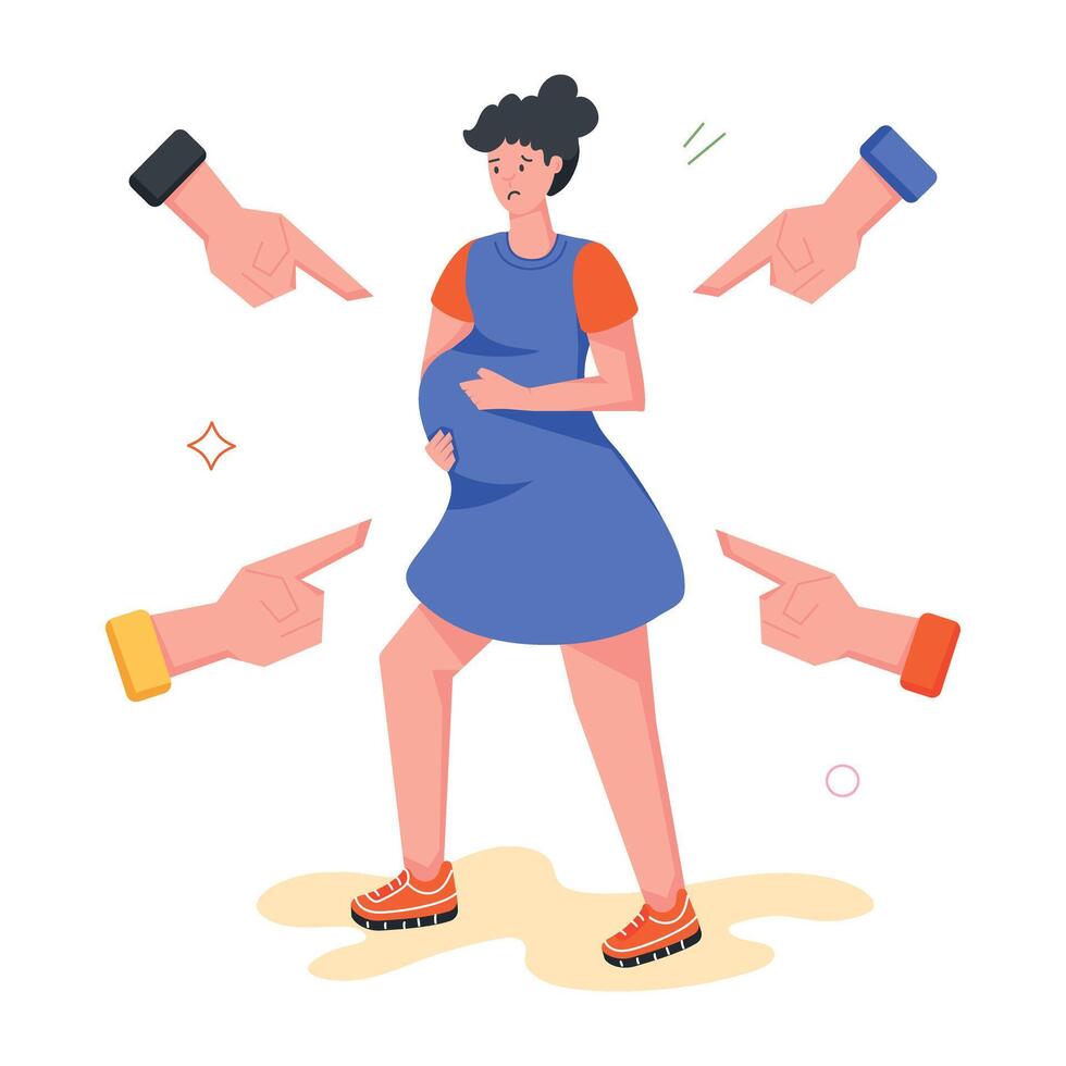 Pregnancy Routine Flat Icons vector