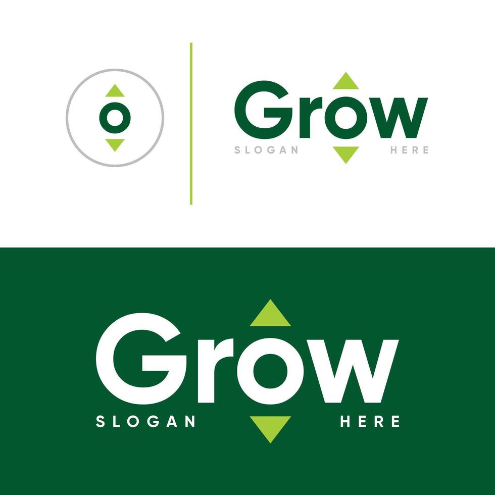 grow logo app icon design idea vector
