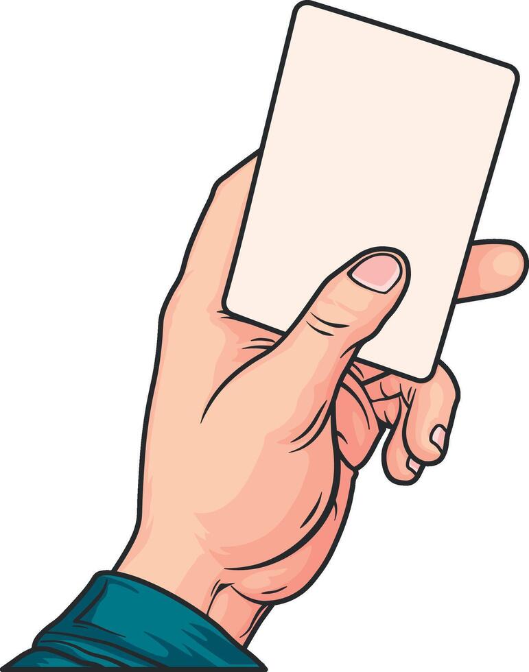 hand with card without background vector