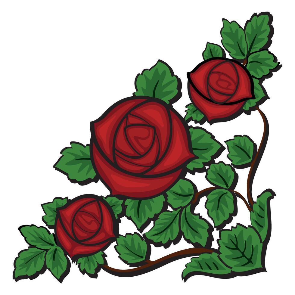 hermosa Rosa flor manojo vector