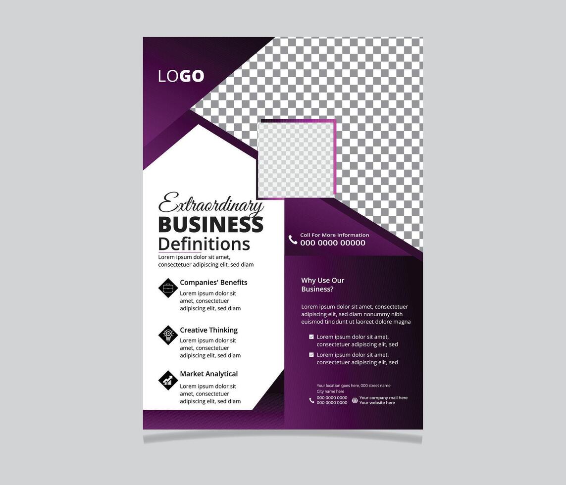 modern corporate business flyer ,Stylish professional business flyer,creative business flyer template vector