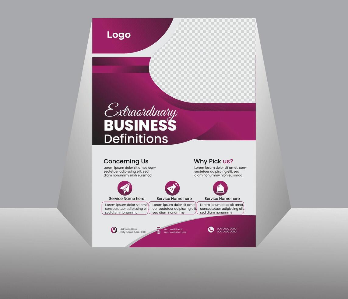 modern corporate business flyer ,Stylish professional business flyer, creative business flyer template vector