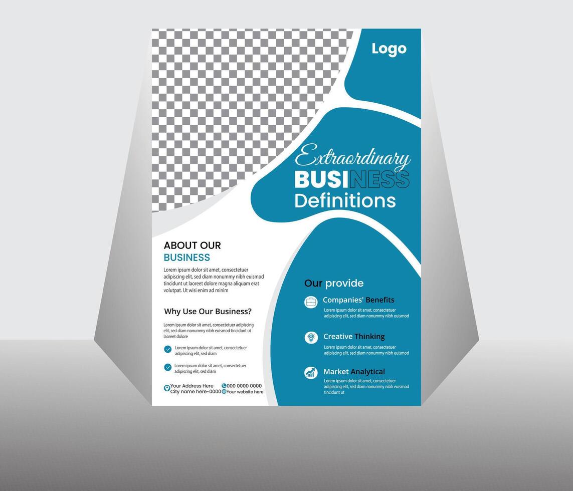 modern corporate business flyer ,Stylish professional business flyer, creative business flyer template vector