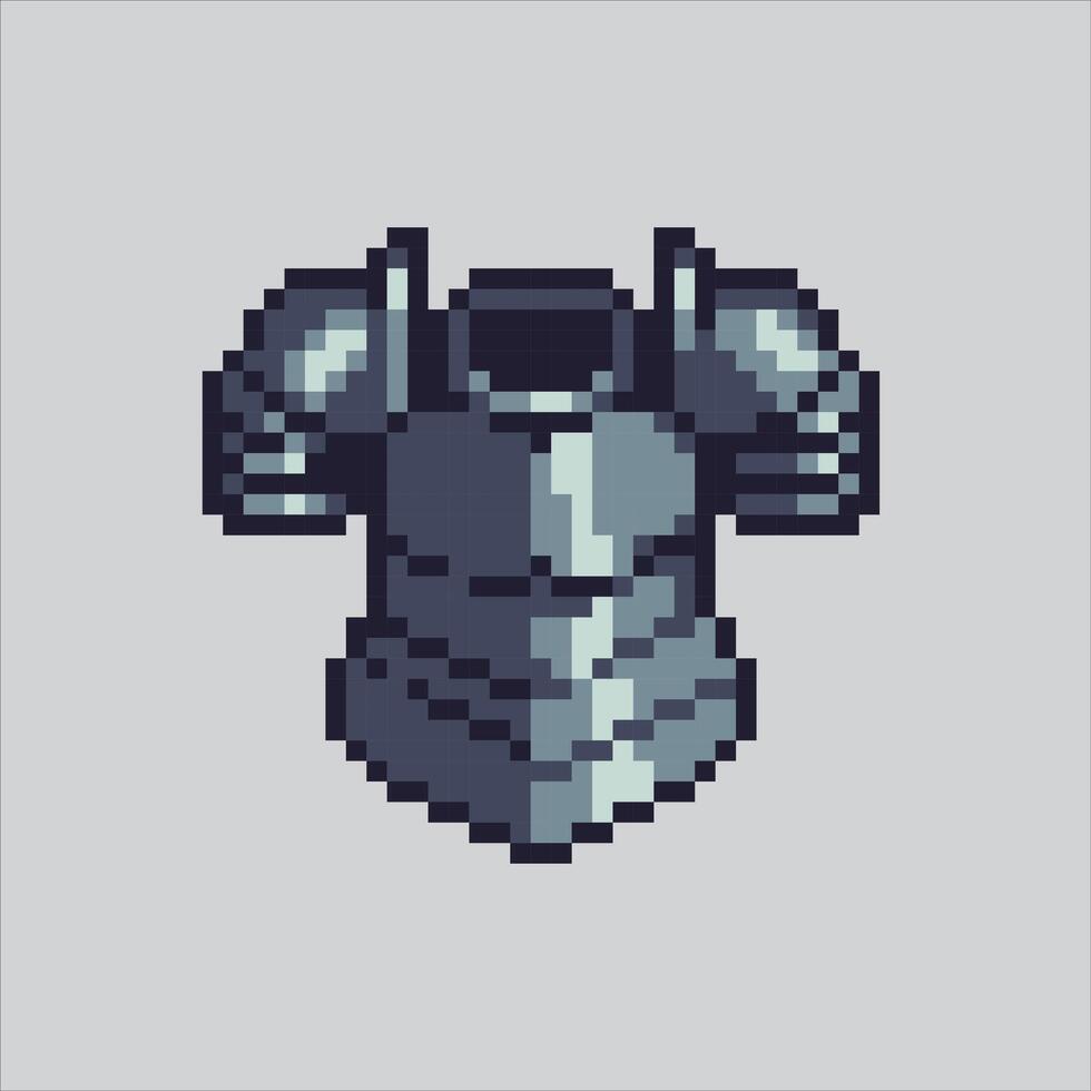 Pixel art illustration War Armor. Pixelated Knight Armor. Medieval
