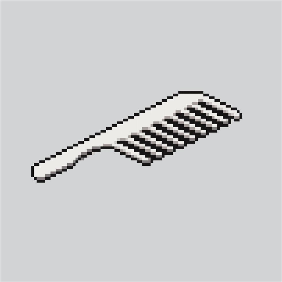 Pixel art illustration Hair Comb. Pixelated Hair Brush. Beauty Hair Brush Comb pixelated for the pixel art game and icon for website and game. old school retro. vector