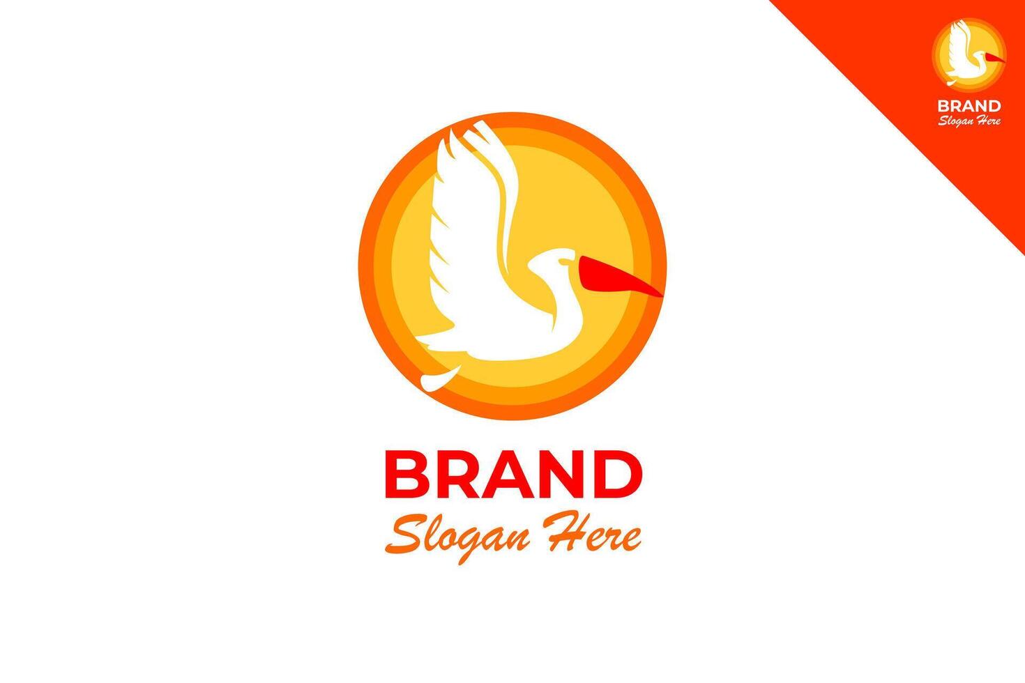 Bird logo template design. Modern and minimal logotype. Animal logo design illustration. Fit for brand, company, merch, icon, label, business. eps 10. vector