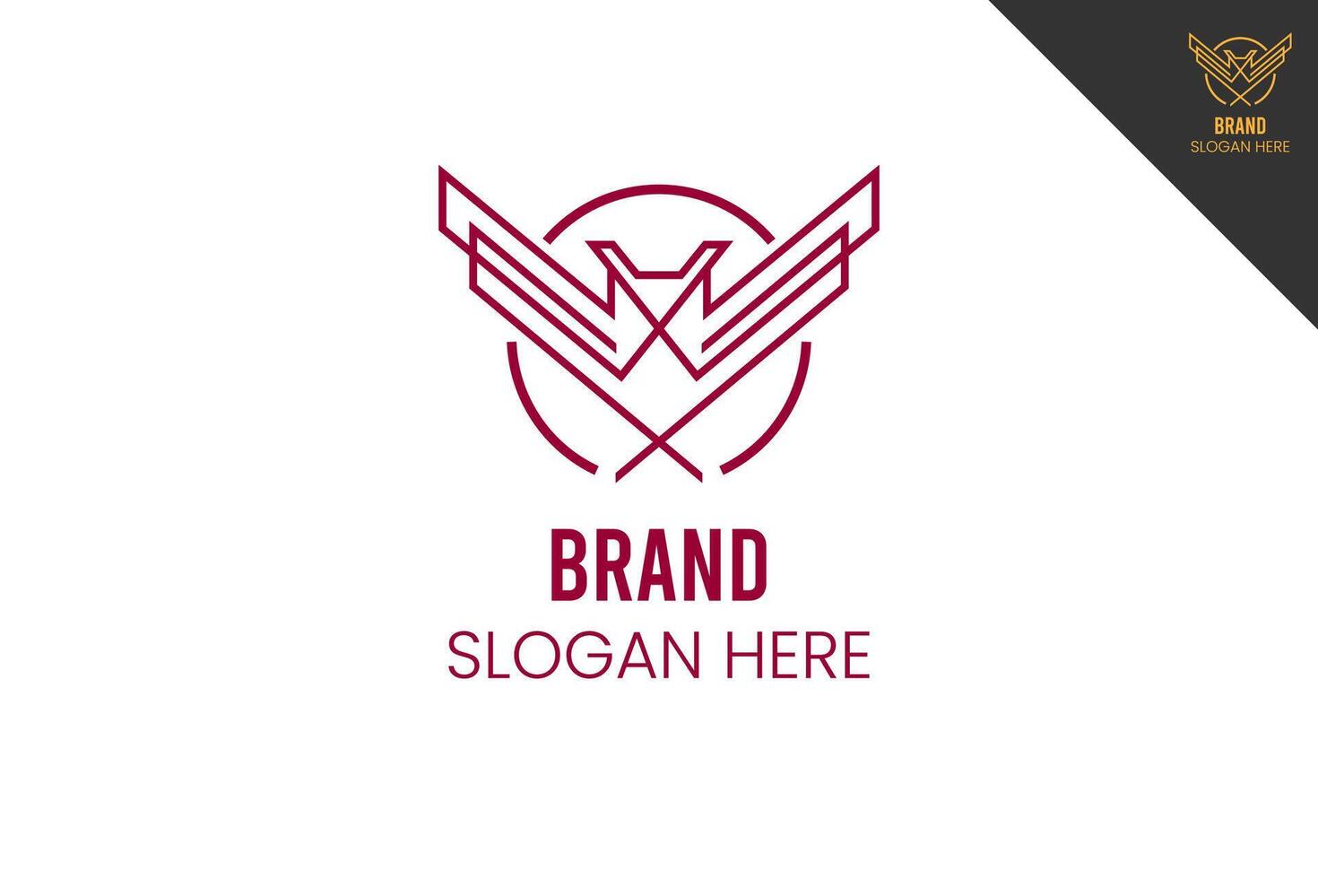 Bird logo template design. Modern and minimal logotype. Animal logo design illustration. Fit for brand, company, merch, icon, label, business. eps 10. vector
