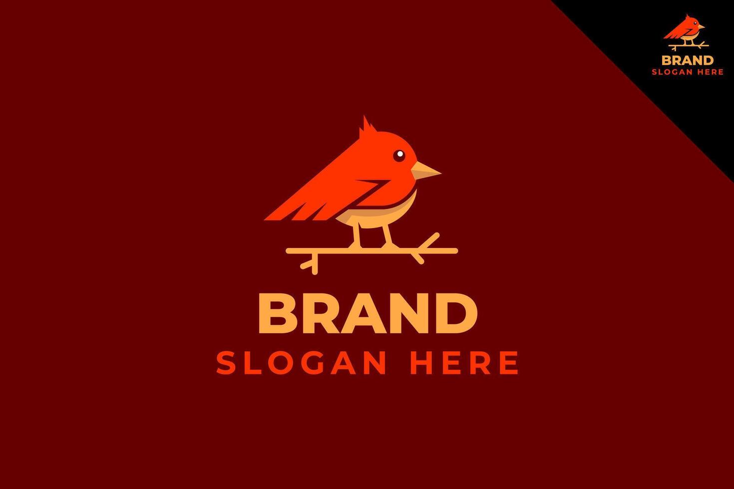 Bird logo template design. Modern and minimal logotype. Animal logo design illustration. Fit for brand, company, merch, icon, label, business. eps 10. vector