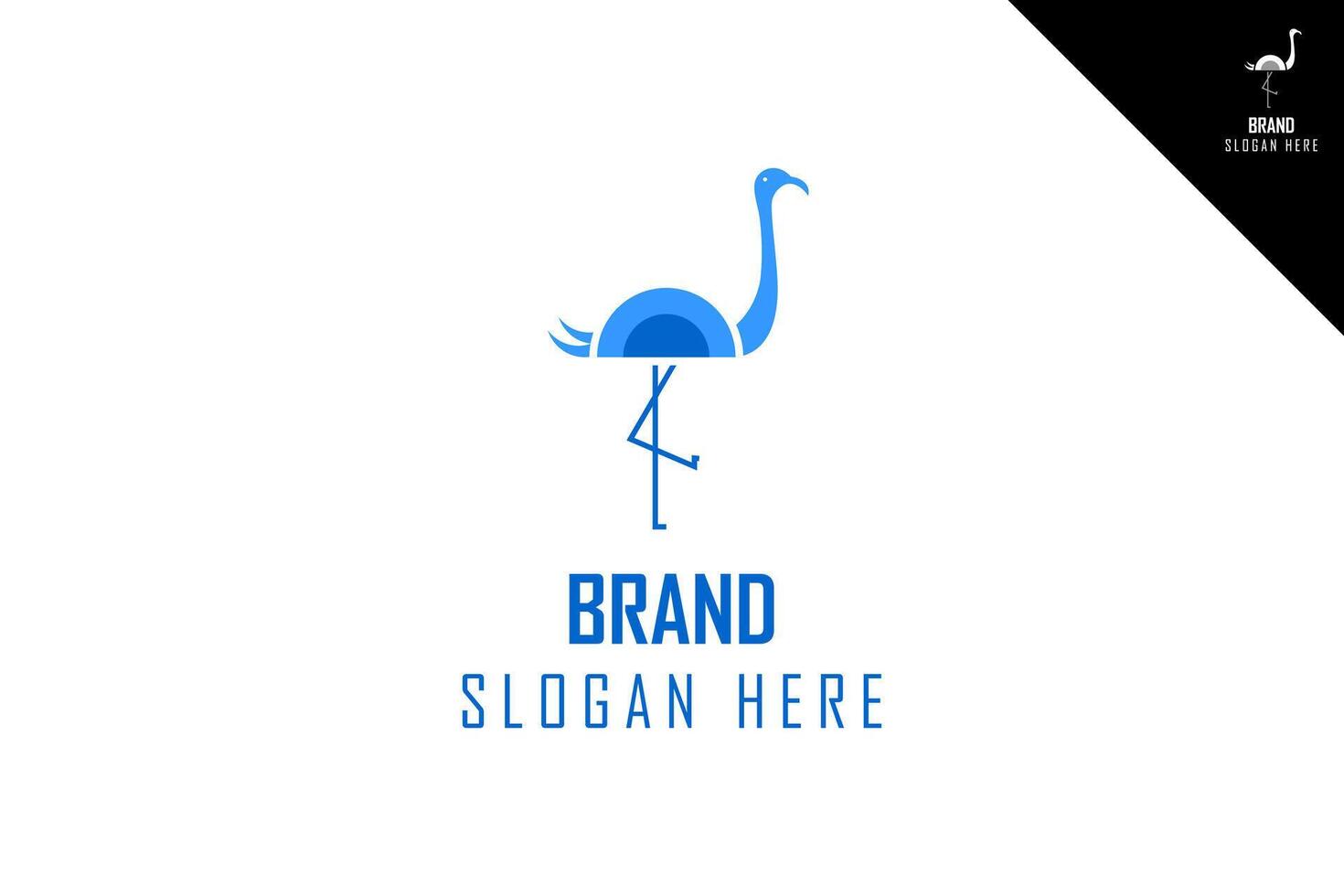 Bird logo template design. Modern and minimal logotype. Animal logo design illustration. Fit for brand, company, merch, icon, label, business. eps 10. vector