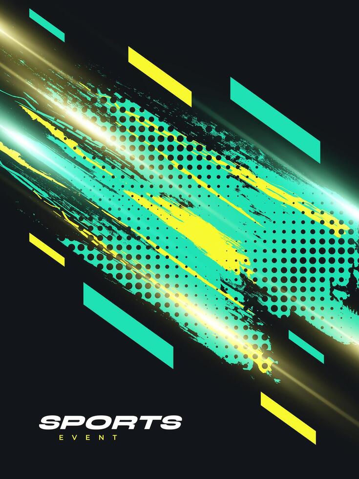 Abstract Sport Cover or Poster Design with Brush Illustration. Template Design vector