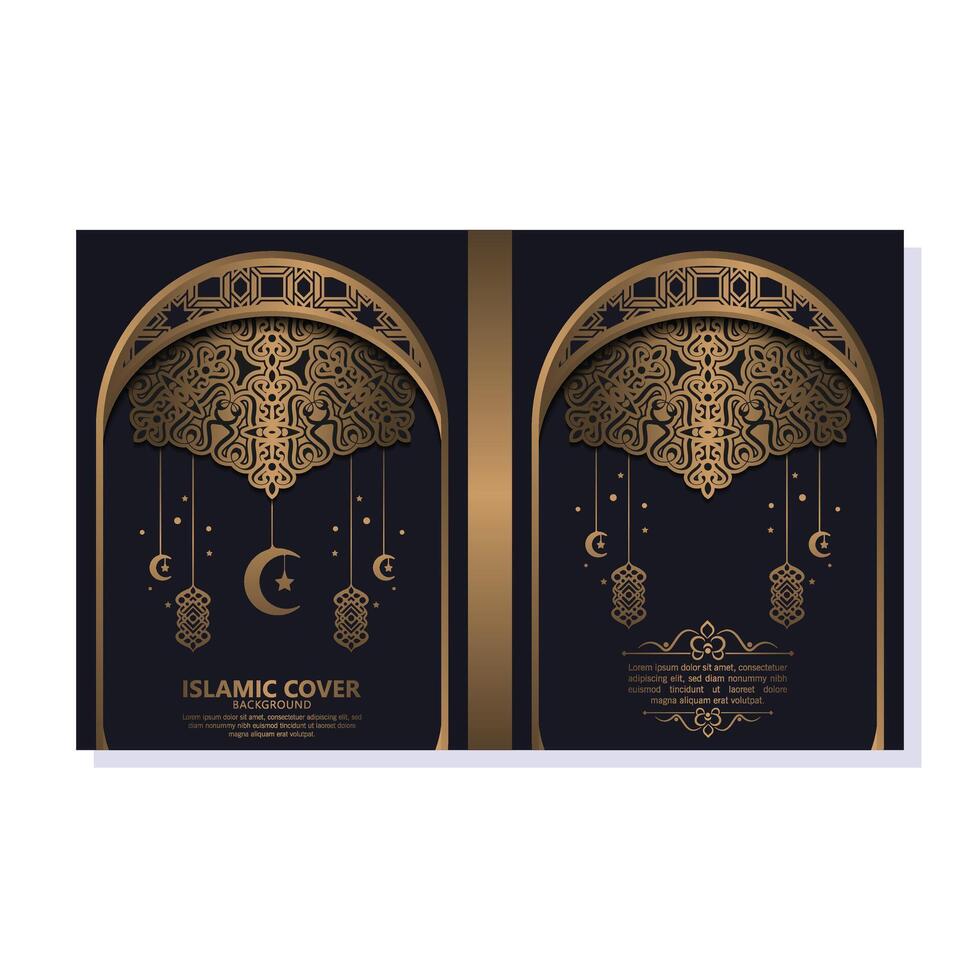 Luxury ramadan islamic ornament cover vector