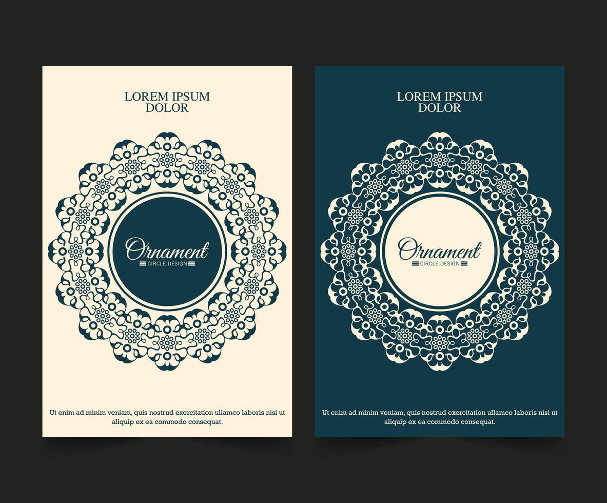 Clásico cubrir frontera circulo modelo vector